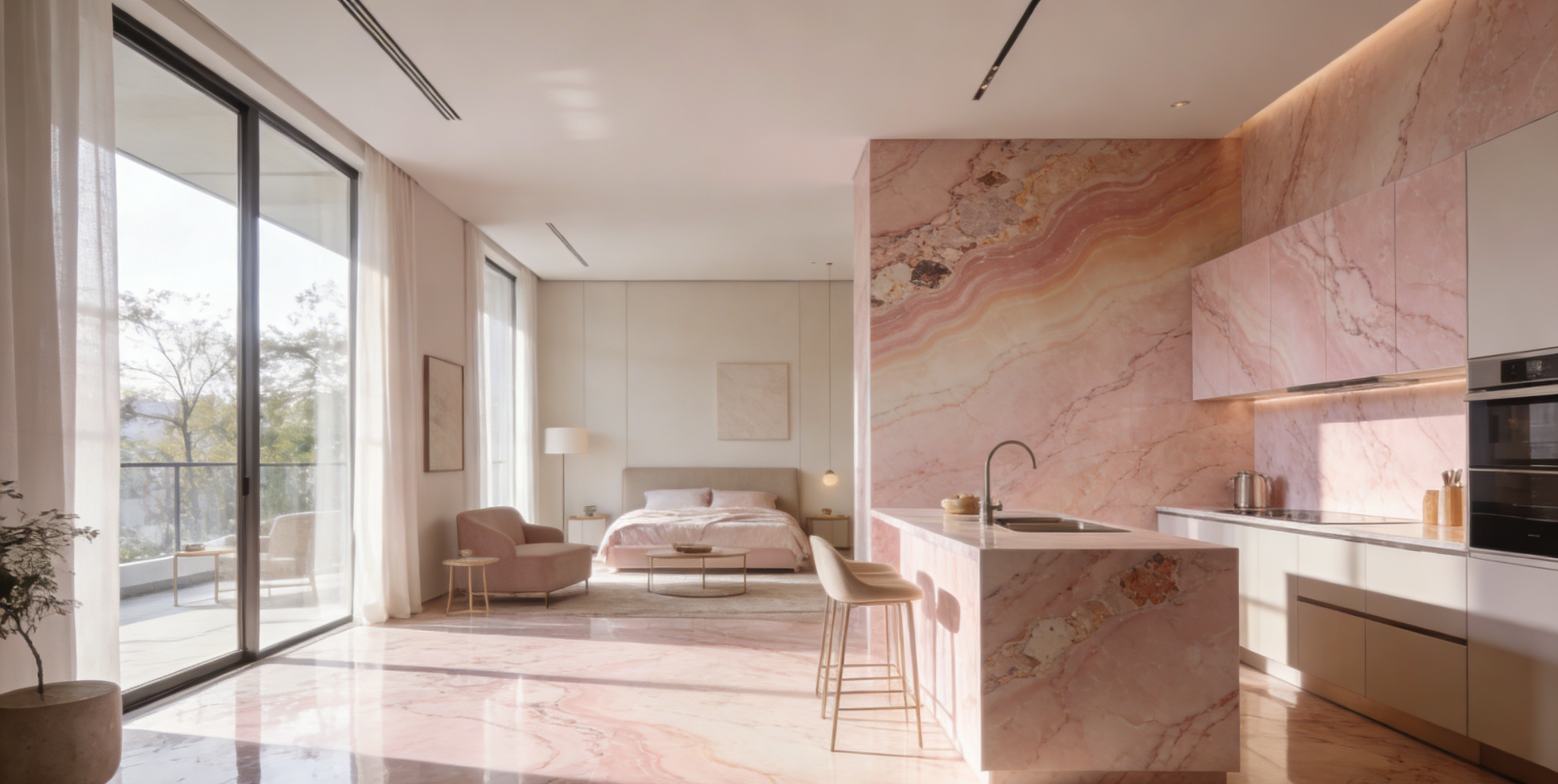 Four Seasons Pink Marble: Romantic Texture for High-End Residences