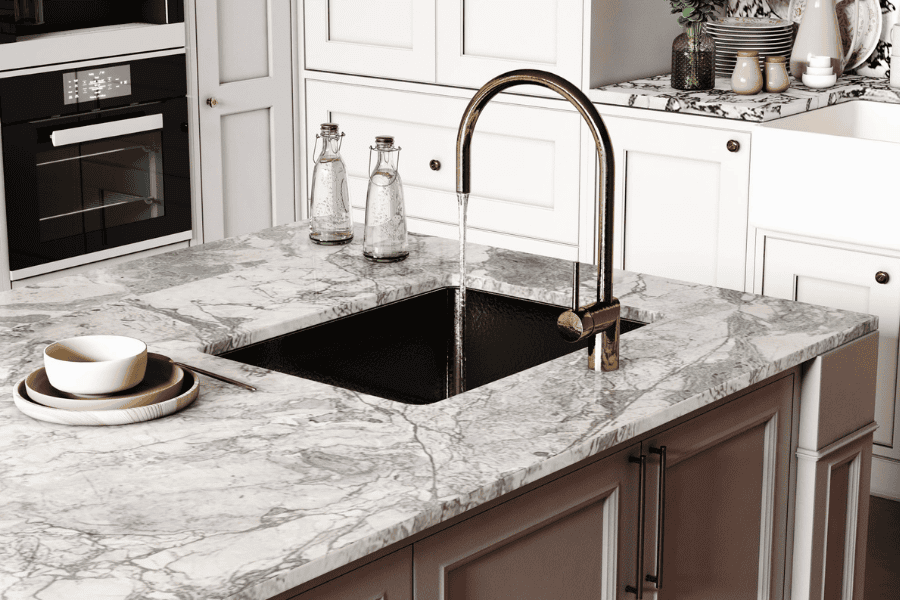 Four Seasons Gray Marble Countertops