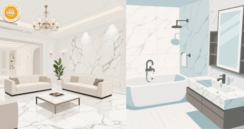 Calacatta White Marble Interior Decoration
