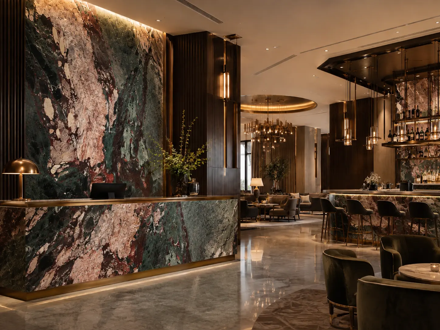 Elevating Hospitality: Four Season Green Marble in 5-Star Hotel Lobbies and Bars