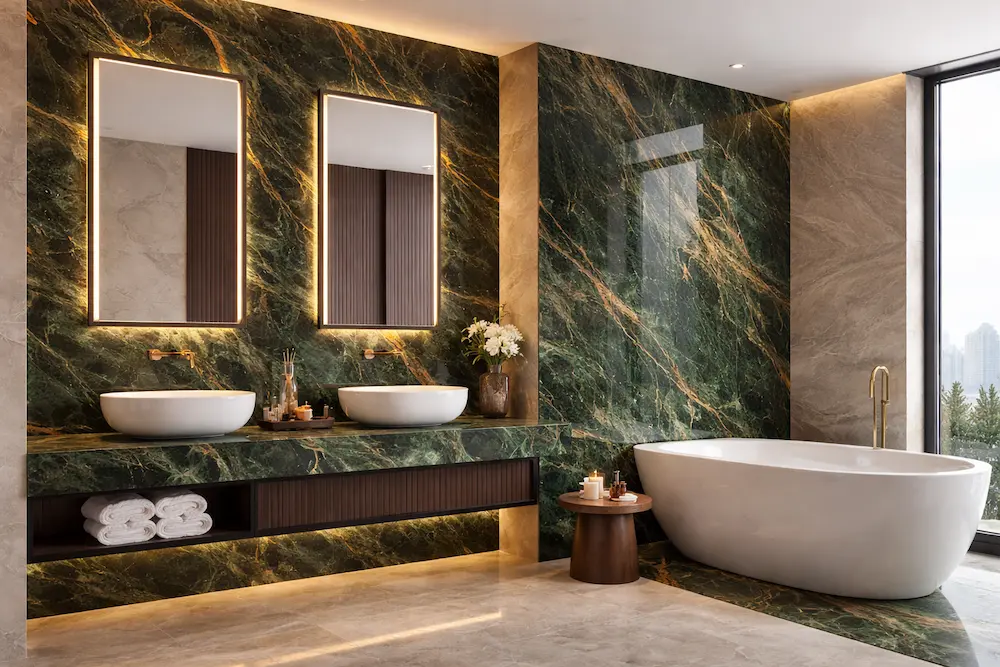 Green Marble Bathroom Image