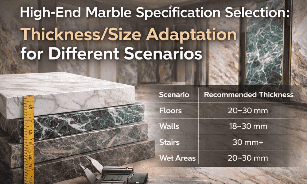 High-End Marble Specification Selection: Thickness/Size Adaptation for Different Scenarios
