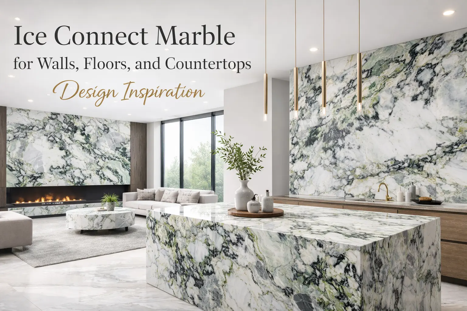 Ice Connect Marble for Walls, Floors, and Countertops: Design Inspiration
