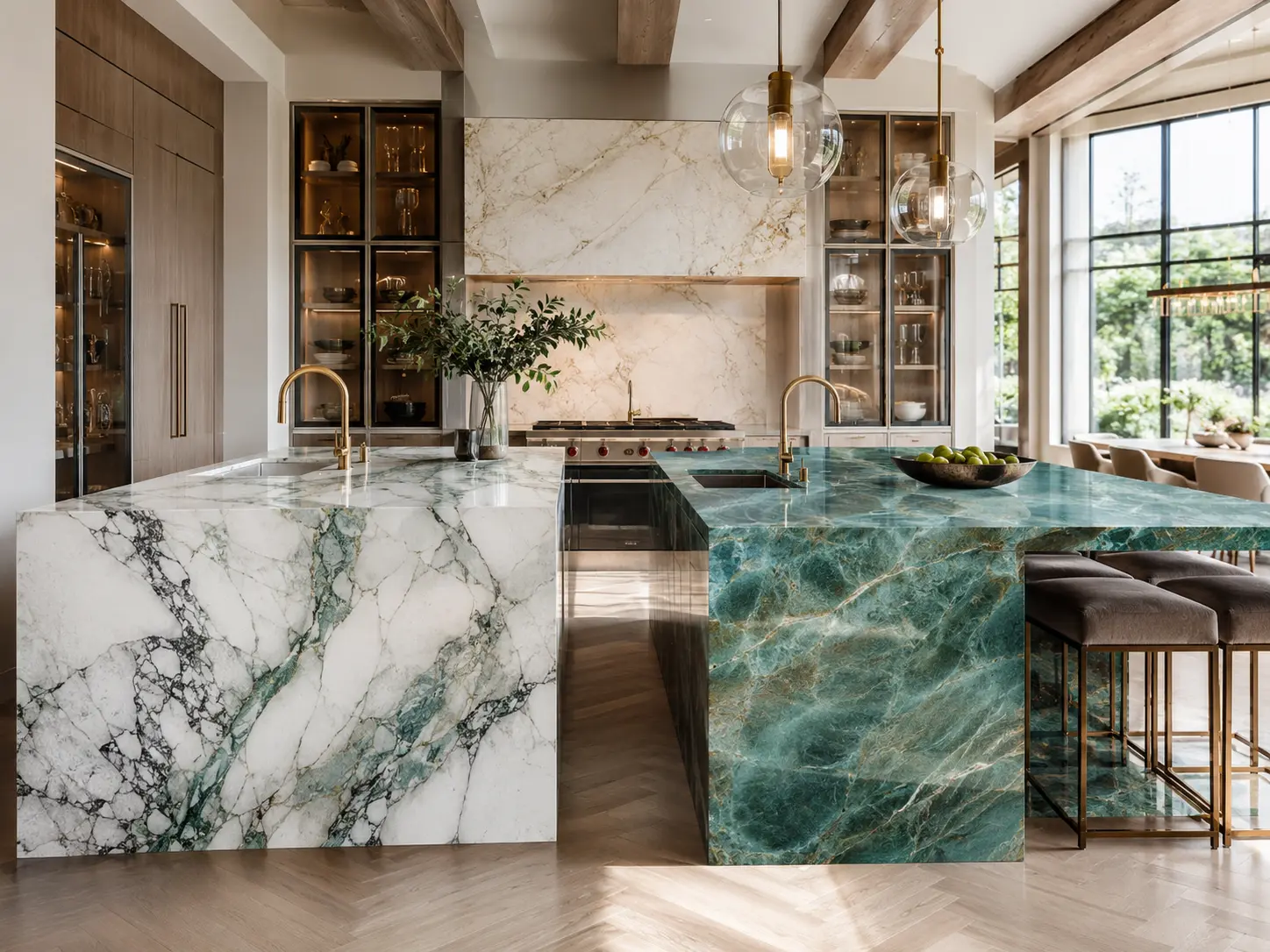 Ice Connect Marble vs Amazonite Quartzite: A Comparative Guide for Luxury Kitchen Islands