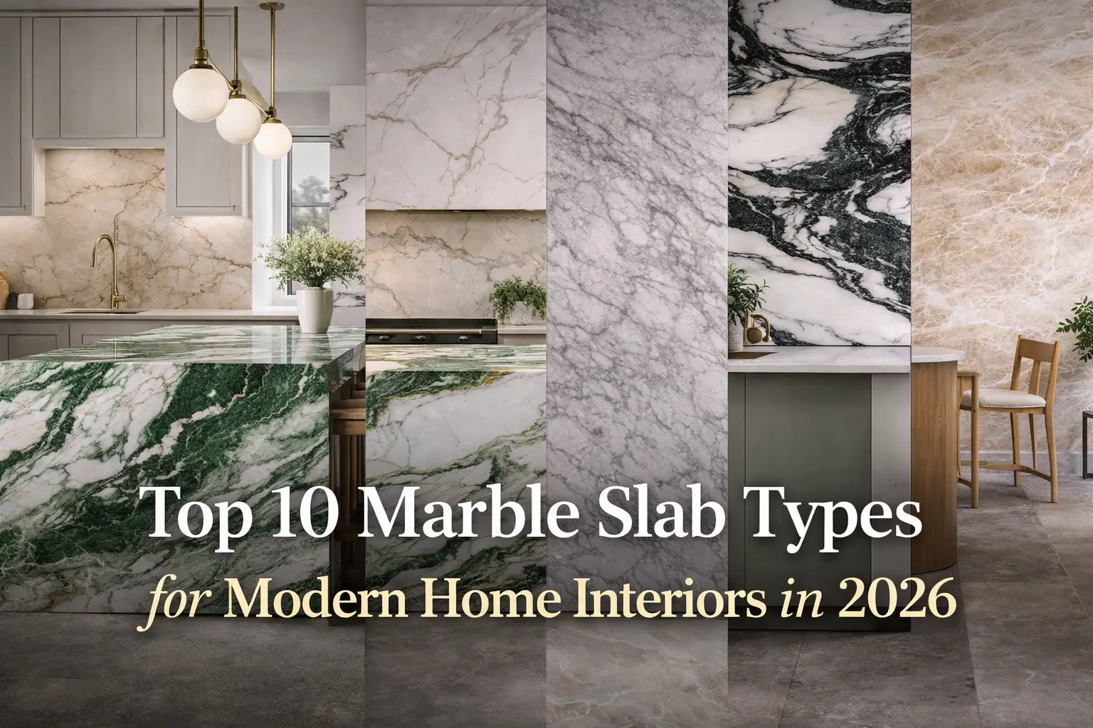 Top 10 Marble Slab Types for Modern Home Interiors in 2026