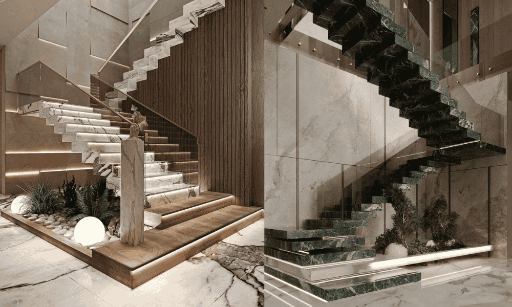 How to Design Durable Staircases With Marble Slabs in Public Buildings